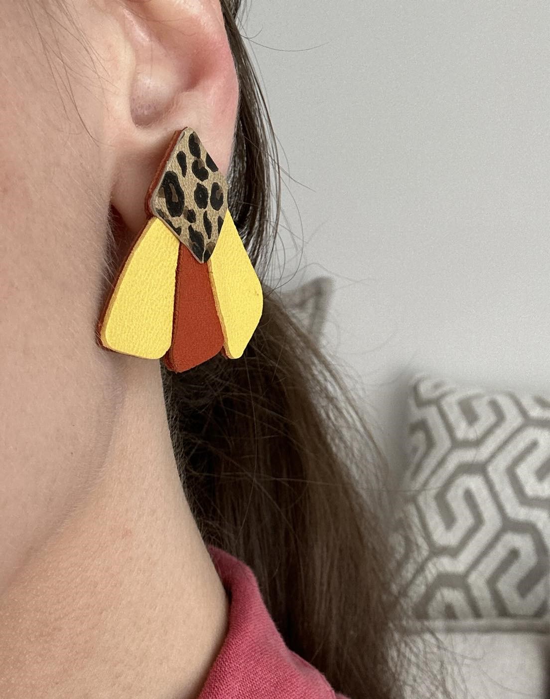 Boucles d'oreilles Lilé carrée