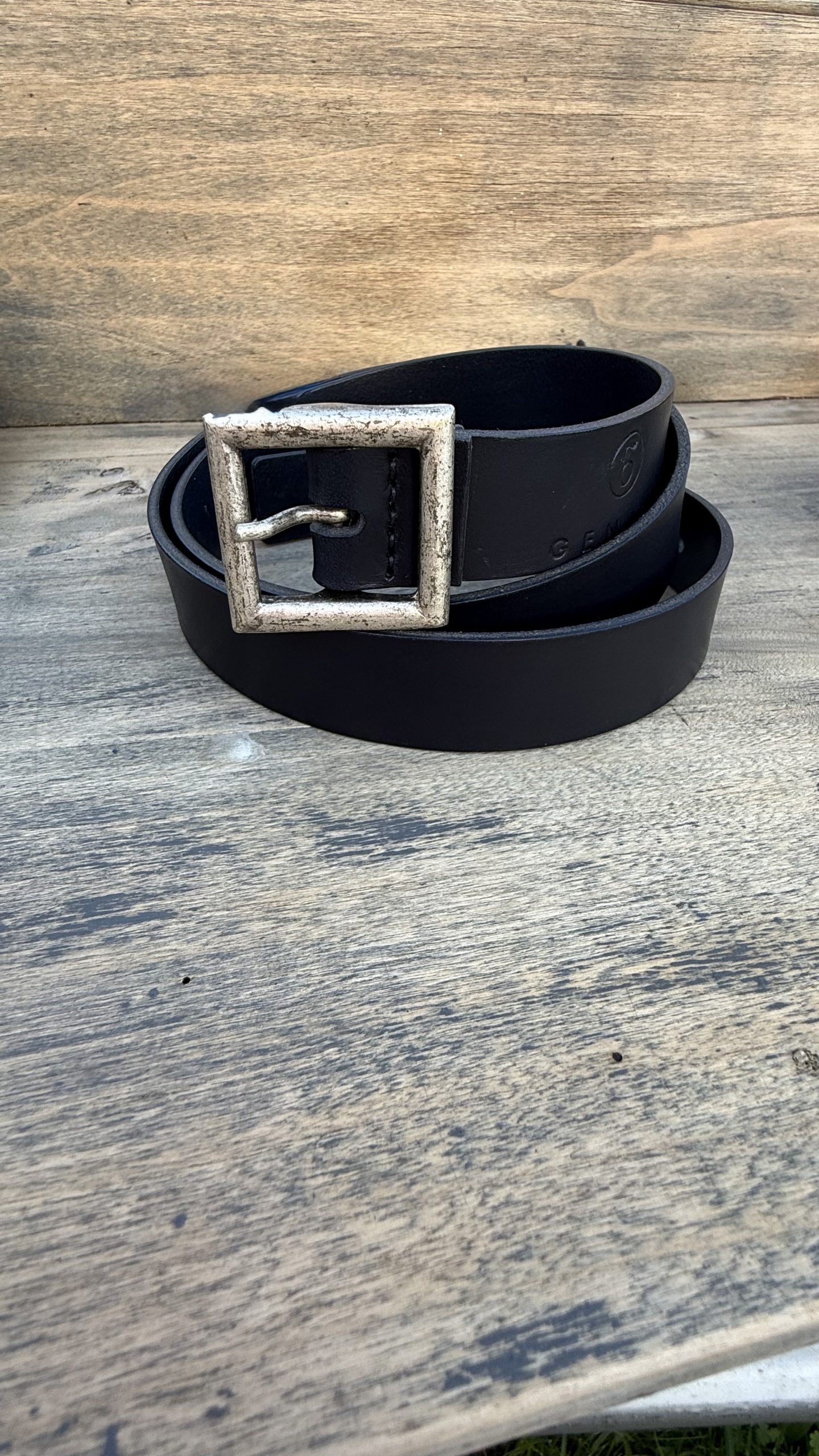 La ceinture CARRÉ bleu marine 30 mm – Image 3